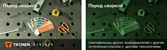 Сварочная маска с автоматическим светофильтром Tecmen ADF - 730S TM15 черная